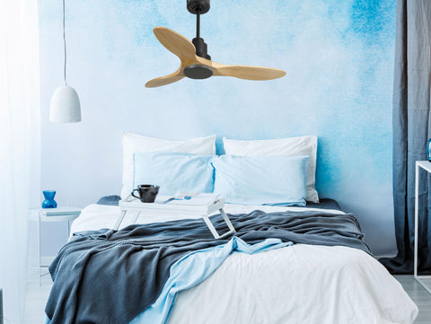 Ventilador de techo Reversible Termostato Wifi Motor DC Techos Inclinados Mando a Distancia Hypersilence Memoria 5