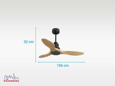 Ventilador de techo Reversible Termostato Wifi Motor DC Techos Inclinados Mando a Distancia Hypersilence Memoria 7