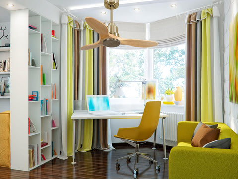 Ventilador de techo Reversible Termostato Wifi Motor DC Techos Inclinados Mando a Distancia Hypersilence Memoria 2