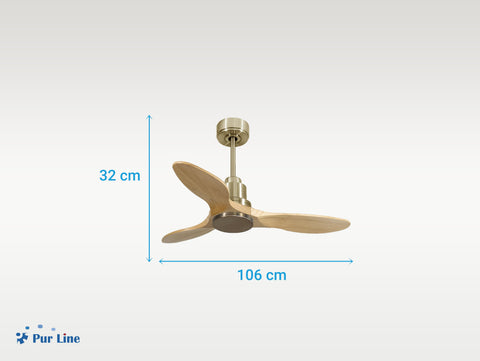 Ventilador de techo Reversible Termostato Wifi Motor DC Techos Inclinados Mando a Distancia Hypersilence Memoria 7