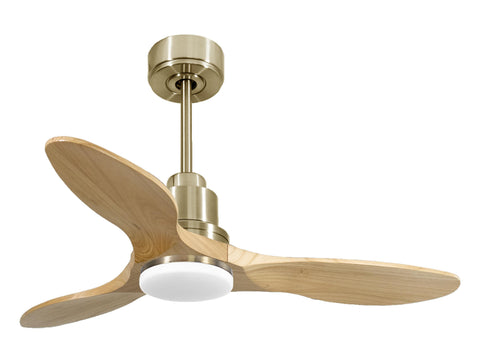 Ventilador de techo Reversible Termostato Dimable Wifi Motor DC Techos Inclinados Mando a Distancia Luz tres tonos Hypersilence Memoria 1