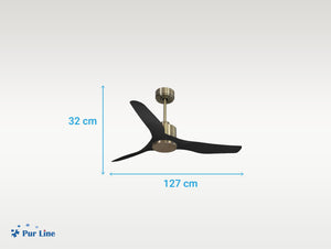 Ventilador de techo Reversible Termostato Wifi Motor DC Techos Inclinados Mando a Distancia Adaptador 2/3 Aspas Hypersilence Memoria 4