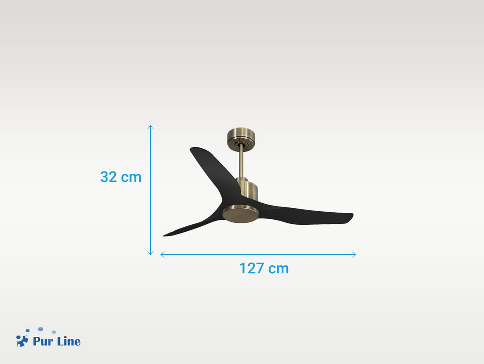 Ventilador de techo Reversible Termostato Wifi Motor DC Techos Inclinados Mando a Distancia Adaptador 2/3 Aspas Hypersilence Memoria 4
