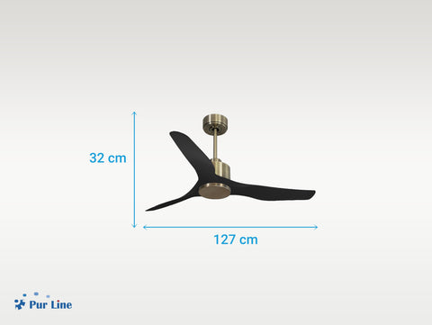 Ventilador de techo Reversible Termostato Wifi Motor DC Techos Inclinados Mando a Distancia Adaptador 2/3 Aspas Hypersilence Memoria 4