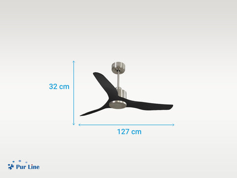 Ventilador de techo Reversible Termostato Wifi Motor DC Techos Inclinados Mando a Distancia Adaptador 2/3 Aspas Hypersilence Memoria 6