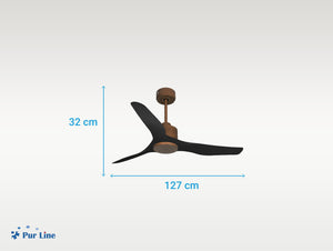 Ventilador de techo Reversible Termostato Wifi Motor DC Techos Inclinados Mando a Distancia Adaptador 2/3 Aspas Hypersilence Memoria 5