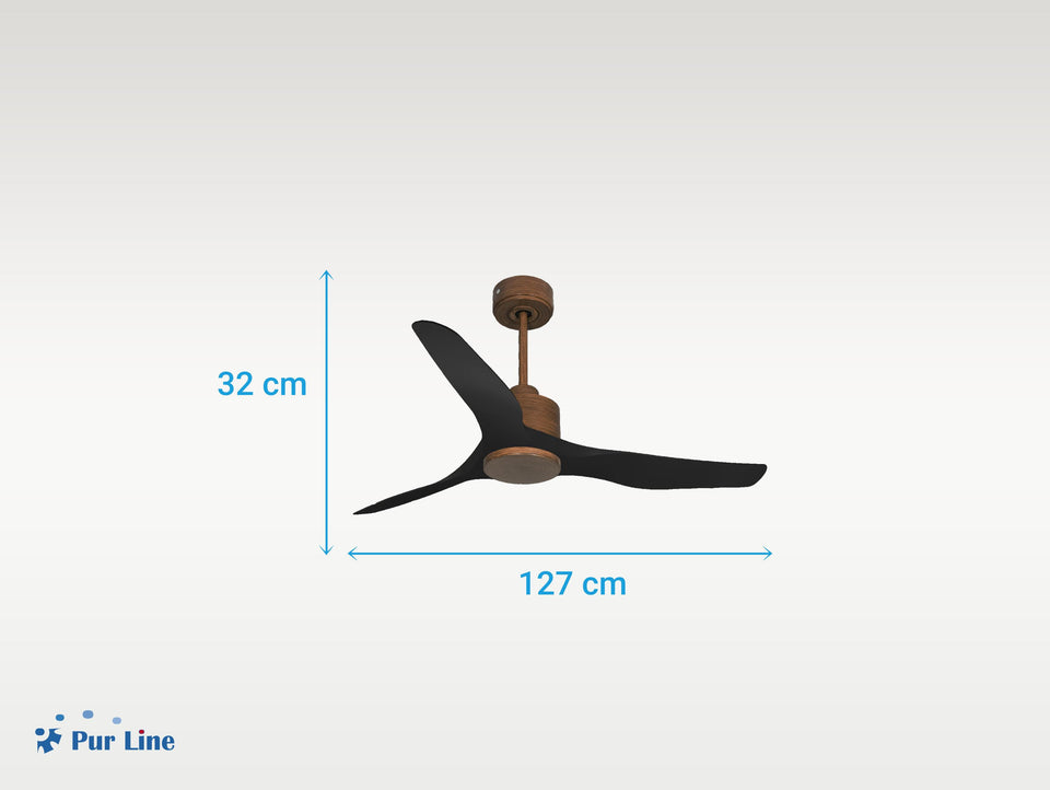 Ventilador de techo Reversible Termostato Wifi Motor DC Techos Inclinados Mando a Distancia Adaptador 2/3 Aspas Hypersilence Memoria 5
