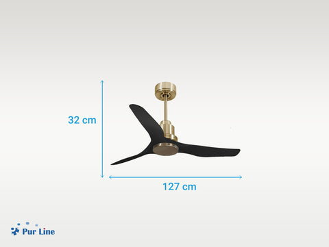 Ventilador de techo Reversible Termostato Wifi Motor DC Techos Inclinados Mando a Distancia Adaptador 2/3 Aspas Hypersilence Memoria 3