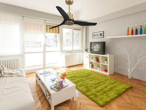 Ventilador de techo Reversible Termostato Wifi Motor DC Techos Inclinados Mando a Distancia Adaptador 2/3 Aspas Hypersilence Memoria 4