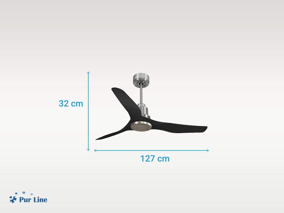 Ventilador de techo Reversible Termostato Wifi Motor DC Techos Inclinados Mando a Distancia Adaptador 2/3 Aspas Hypersilence Memoria 6