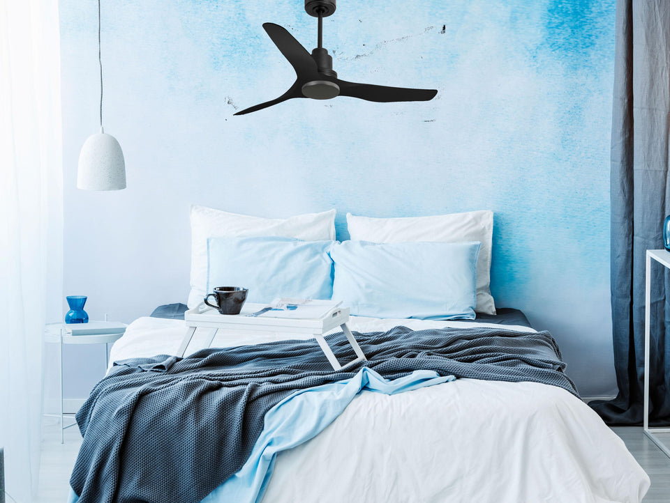 Ventilador de techo Reversible Termostato Wifi Motor DC Techos Inclinados Mando a Distancia Adaptador 2/3 Aspas Hypersilence Memoria 2