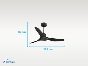 Ventilador de techo Reversible Termostato Wifi Motor DC Techos Inclinados Mando a Distancia Adaptador 2/3 Aspas Hypersilence Memoria 4