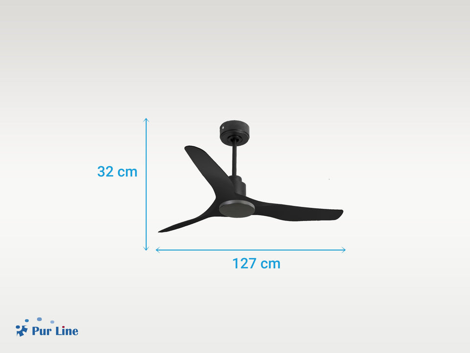 Ventilador de techo Reversible Termostato Wifi Motor DC Techos Inclinados Mando a Distancia Adaptador 2/3 Aspas Hypersilence Memoria 4