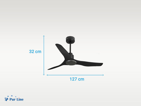 Ventilador de techo Reversible Termostato Wifi Motor DC Techos Inclinados Mando a Distancia Adaptador 2/3 Aspas Hypersilence Memoria 4