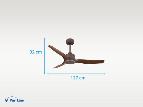 Ventilador de techo Reversible Termostato Wifi Motor DC Techos Inclinados Mando a Distancia Adaptador 2/3 Aspas Hypersilence Memoria 6