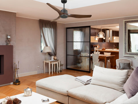 Ventilador de techo Reversible Termostato Wifi Motor DC Techos Inclinados Mando a Distancia Adaptador 2/3 Aspas Hypersilence Memoria 7