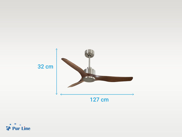 Ventilador de techo Reversible Termostato Wifi Motor DC Techos Inclinados Mando a Distancia Adaptador 2/3 Aspas Hypersilence Memoria 2