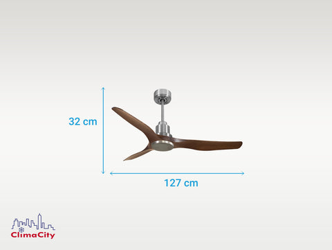 Ventilador de techo Reversible Termostato Wifi Motor DC Techos Inclinados Mando a Distancia Adaptador 2/3 Aspas Hypersilence Memoria 4