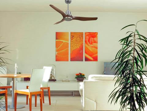 Ventilador de techo Reversible Termostato Wifi Motor DC Techos Inclinados Mando a Distancia Adaptador 2/3 Aspas Hypersilence Memoria 6