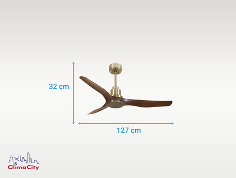 Ventilador de techo Reversible Termostato Wifi Motor DC Techos Inclinados Mando a Distancia Adaptador 2/3 Aspas Hypersilence Memoria 7