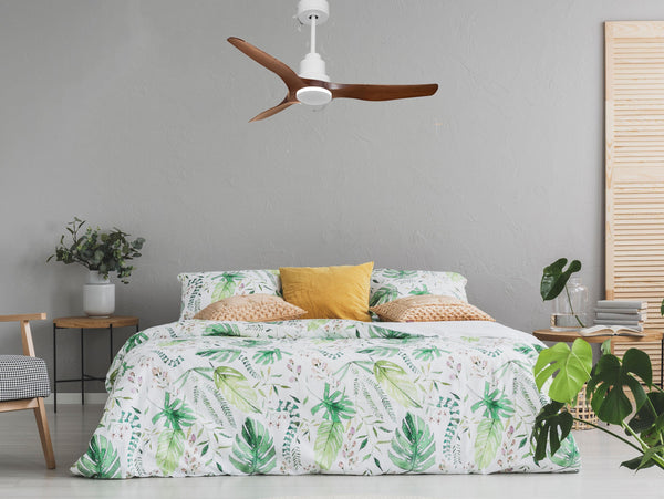 Ventilador de techo Reversible Termostato Vendible Pais Wifi Motor DC Techos Inclinados Mando a Distancia Adaptador 2/3 Aspas Hypersilence Memoria 2