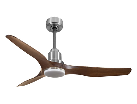 Ventilador de techo Reversible Termostato Dimable Wifi Motor DC Techos Inclinados Mando a Distancia Luz tres tonos Adaptador 2/3 Aspas Hypersilence Memoria 1