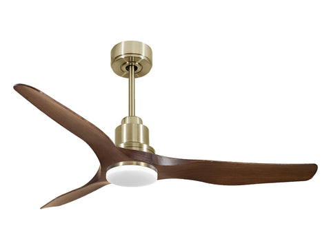 Ventilador de techo Reversible Termostato Dimable Wifi Motor DC Techos Inclinados Mando a Distancia Luz tres tonos Adaptador 2/3 Aspas Hypersilence Memoria 1