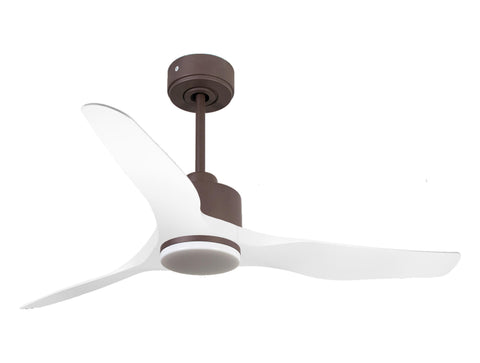 Ventilador de techo Reversible Termostato Dimable Wifi Motor DC Techos Inclinados Mando a Distancia Luz tres tonos Adaptador 2/3 Aspas Hypersilence Memoria 1