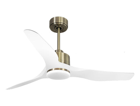 Ventilador de techo Reversible Termostato Dimable Wifi Motor DC Techos Inclinados Mando a Distancia Luz tres tonos Adaptador 2/3 Aspas Hypersilence Memoria 1