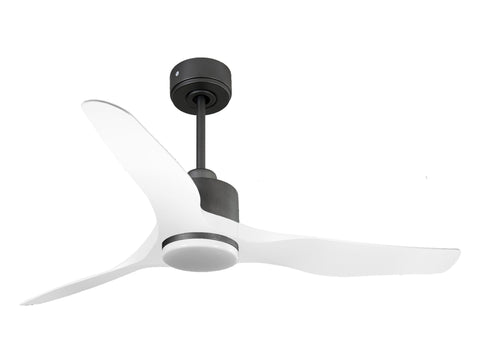 Ventilador de techo Reversible Termostato Dimable Wifi Motor DC Techos Inclinados Mando a Distancia Luz tres tonos Adaptador 2/3 Aspas Hypersilence Memoria 1