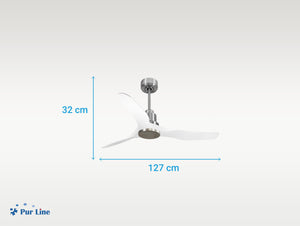 Ventilador de techo Reversible Termostato Wifi Motor DC Techos Inclinados Mando a Distancia Adaptador 2/3 Aspas Hypersilence Memoria 4