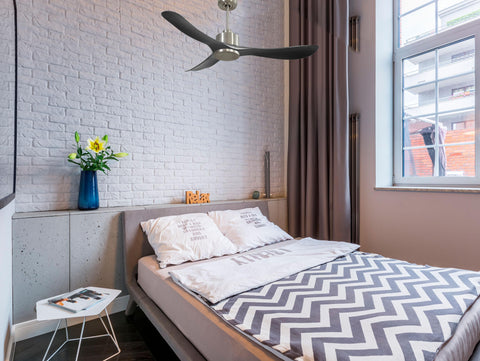 Ventilador de techo Reversible Termostato Wifi Motor DC Techos Inclinados Mando a Distancia Hypersilence Memoria 5