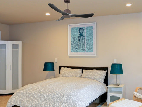 Ventilador de techo Reversible Termostato Wifi Motor DC Techos Inclinados Mando a Distancia Hypersilence Memoria 5