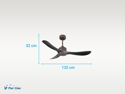 Ventilador de techo Reversible Termostato Wifi Motor DC Techos Inclinados Mando a Distancia Hypersilence Memoria 6