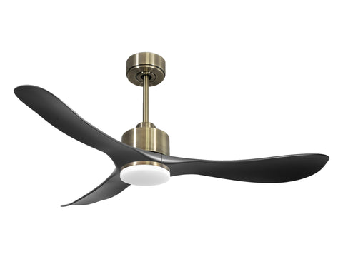 Ventilador de techo Reversible Termostato Dimable Wifi Motor DC Techos Inclinados Mando a Distancia Luz tres tonos Hypersilence Memoria 1