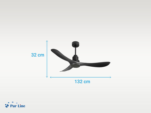 Ventilador de techo Reversible Termostato Wifi Motor DC Techos Inclinados Mando a Distancia Hypersilence Memoria 5