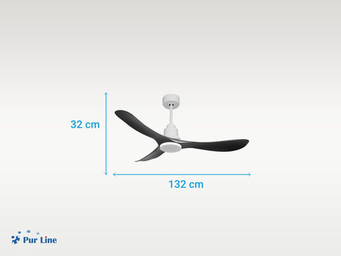 Ventilador de techo Reversible Termostato Vendible Pais Wifi Motor DC Techos Inclinados Mando a Distancia Hypersilence Memoria 5
