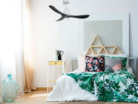 Ventilador de techo Reversible Termostato Dimable Wifi Motor DC Techos Inclinados Mando a Distancia Luz tres tonos Hypersilence Memoria 2