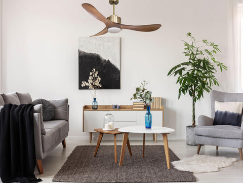 Ventilador de Techo Ultra silencioso de bajo consumo DC TogianD132C02LED65835