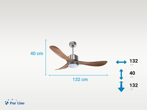 Ventilador de Techo Ultra silencioso de bajo consumo DC TogianD132C02LED66585