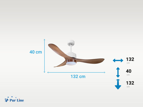 Ventilador de Techo Ultra silencioso de bajo consumo DC TogianD132C02LED69685