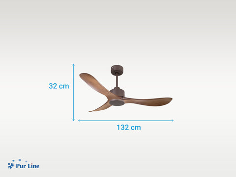 Ventilador de techo Reversible Termostato Wifi Motor DC Techos Inclinados Mando a Distancia Hypersilence Memoria 3