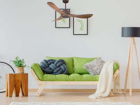 Ventilador de techo Reversible Termostato Wifi Motor DC Techos Inclinados Mando a Distancia Hypersilence Memoria 6