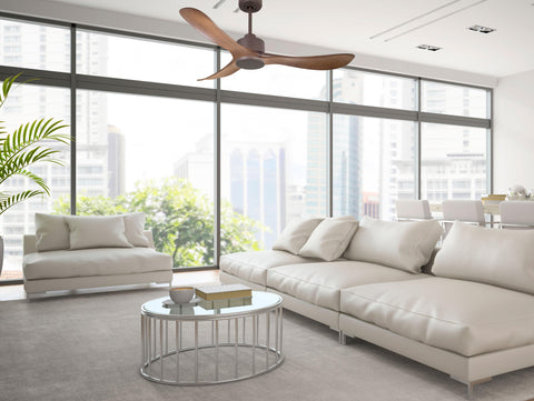 Ventilador de techo Reversible Termostato Wifi Motor DC Techos Inclinados Mando a Distancia Hypersilence Memoria 7