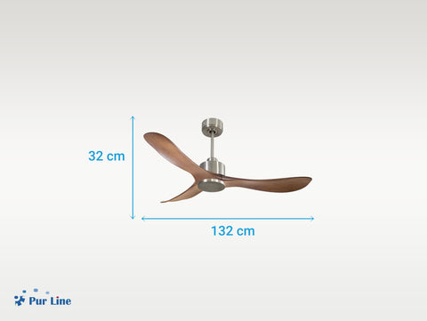 Ventilador de techo Reversible Termostato Wifi Motor DC Techos Inclinados Mando a Distancia Hypersilence Memoria 4