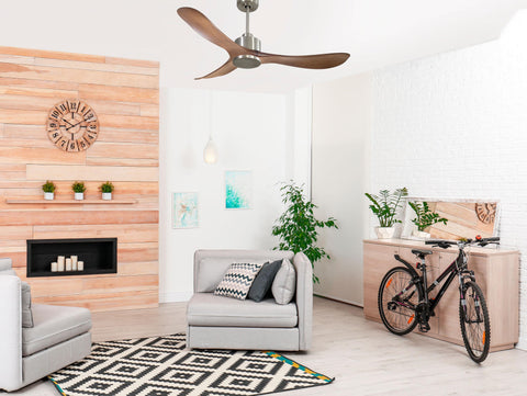 Ventilador de techo Reversible Termostato Wifi Motor DC Techos Inclinados Mando a Distancia Hypersilence Memoria 6