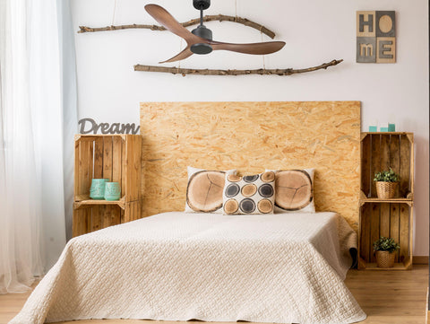 Ventilador de techo Reversible Termostato Wifi Motor DC Techos Inclinados Mando a Distancia Hypersilence Memoria 6