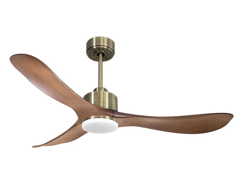 Ventilador de techo Reversible Termostato Dimable Wifi Motor DC Techos Inclinados Mando a Distancia Luz tres tonos Hypersilence Memoria 1