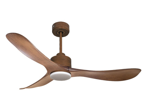 Ventilador de techo Reversible Termostato Dimable Wifi Motor DC Techos Inclinados Mando a Distancia Luz tres tonos Hypersilence Memoria 1