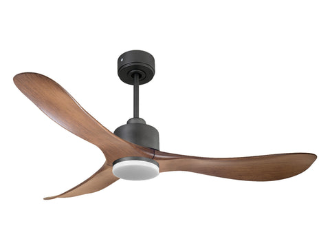 Ventilador de techo Reversible Termostato Dimable Wifi Motor DC Techos Inclinados Mando a Distancia Luz tres tonos Hypersilence Memoria 1